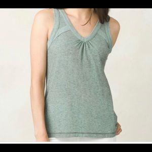 Prana V Neck Tank Top with sexy cut out back. Worn once Mint condition.